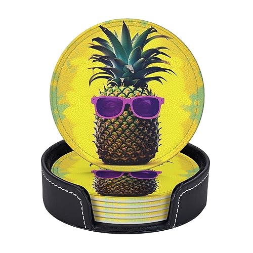 Dessous de verre ananas contre les taches de boisson et rayures de table