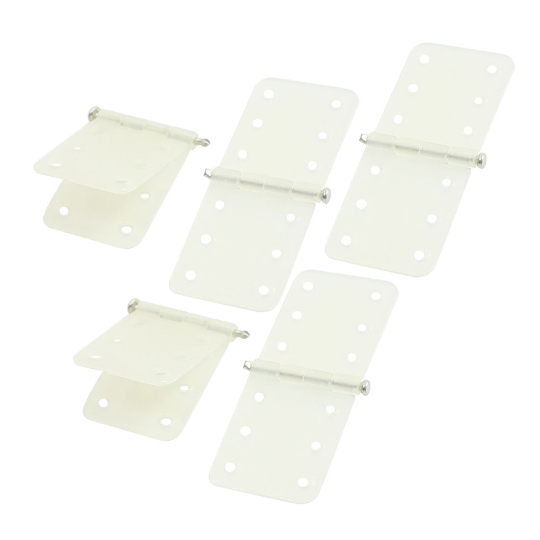 Uxcell White Sourcing Map 5Pcs Folding Nylon Pinned Hinges Parts 11 X 28Mm For Rc Plane