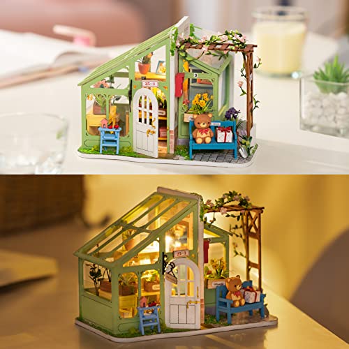 Rolife Diy Miniature Dollhouse Kit, Tiny House Kits Mini Model Building Sets, Diy Craft Gifts For Adults And Kids To Build With Lights And Removable Model Plants, Christmas/Birthday Gifts (Dg104+154) #TOP7