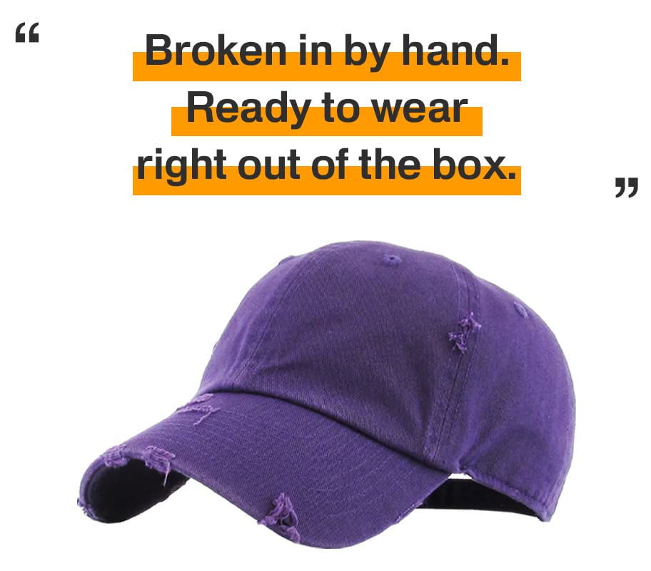 Image of KBETHOS Vintage Washed Distressed Cotton Dad Hat Baseball Cap Adjustable Polo Trucker Unisex Style Headwear Adjustable