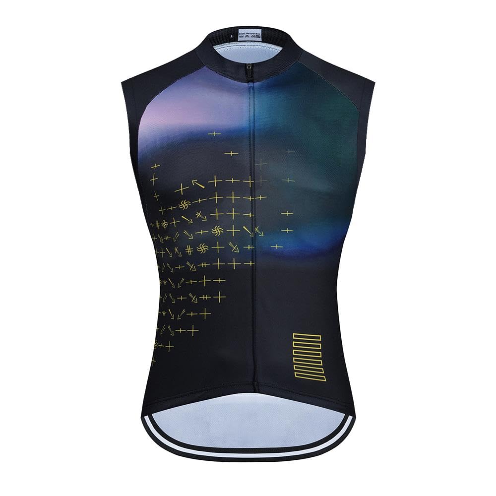 MOXILYN Men's Cycling Jersey Sleeveless Vests Bike Tank Quick Dry Bicycle Shirts Breathable Riding Clothing Top