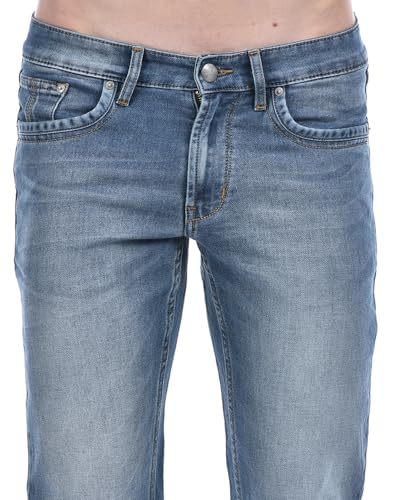 Image of Numero Uno Men's Light-Wash Skinny-Fit with Classic Styling Sustainable Jeans