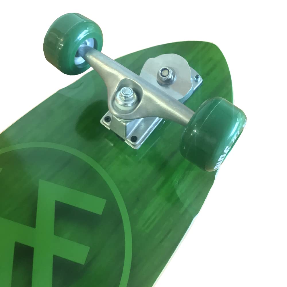 KRF Skateboard Surf Skate Ready TO Ride Green 78,74x26,04mm