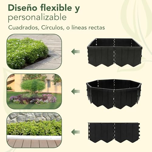 Thumbnail 6 de GARDENIX Borde de césped 5,15 m negro
