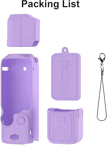 Miniatura 5 de Funda protectora de silicona para DJI Osmo Pocket 3 Funda de silicona Funda protectora Gimbal de mano Accesorios para cámara de acción (morado)