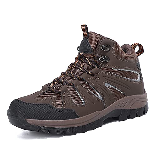 PDUEX Thermal Products Mountaineering Shoes Outdoor high Shoes Hiking Shoes Cross Country Running Shoes Men's Shoes to Protect Your feet (Color : Brown, Size : 10.5)