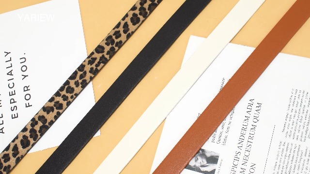 4 Pack Leopard Faux Leather Belts with Gold Buckle for Women Dress Belt Size M SUOSDEY Women main image 4
