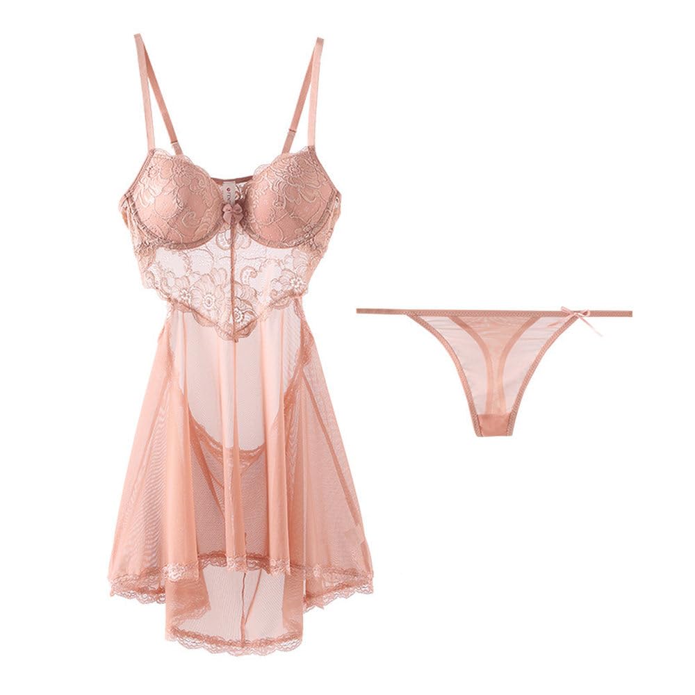 Camicia da Notte Donna - Abito da Notte Sexy in Rete Scava Fuori Set di Biancheria Intima da 2 Pezzi Camicia da Notte Estiva in Pizzo Camicie da Notte da Donna
