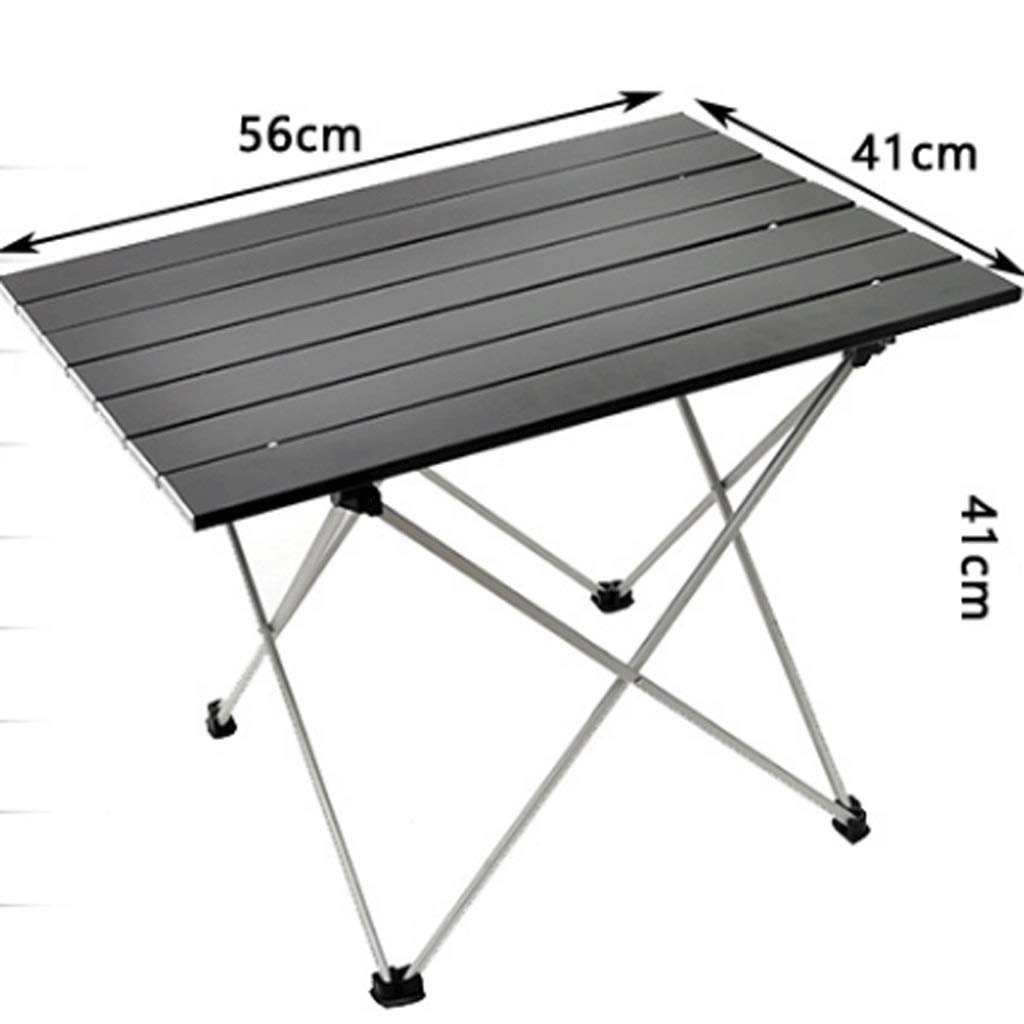 Tavolo pieghevole da campeggio Tavolo da picnic portatile pieghevole ultraleggero in lega di alluminio per esterni con gambe in alluminio Altezza regolabile Piano arrotolabile con strato in rete Fac