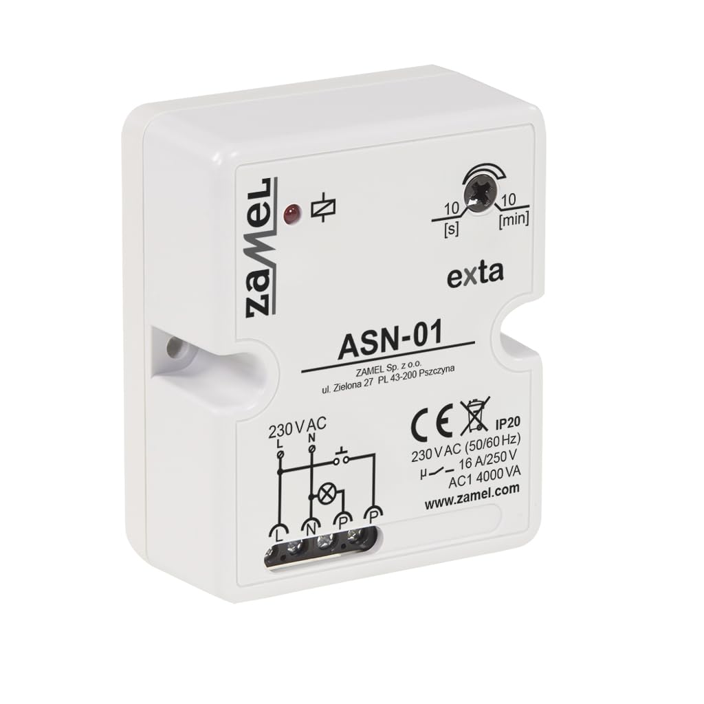 ZAMEL Staircase Delay Switch ASN-01, White