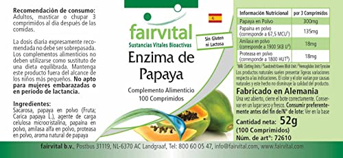 Papaja enzym tabletten - HOOG GEDOSEERD - VEGAN - 100 tabletten - met Papaïne, amylase en protease, (Carica papaya) - Image 6
