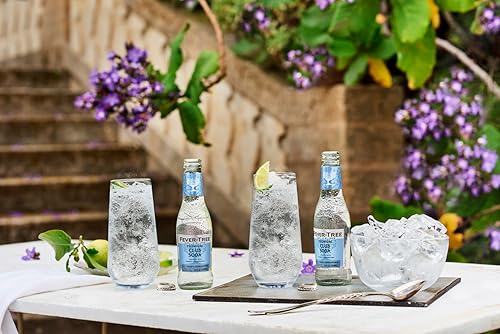Image of Fever-Tree Club Soda - Premium Zero Calorie Mixer for Cocktails and Mocktails, 6.8 fl oz Bottles, Pack of 24 - Naturally Sourced, Non-GMO