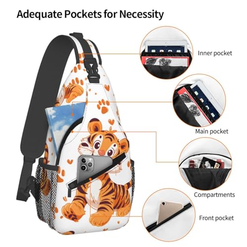 Bolso bandolera con diseño de tigre miniatura 4