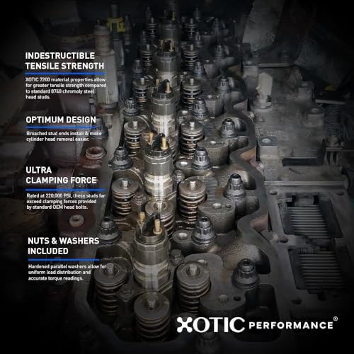 Image of Head Stud Replacement Kit for 2001-2016 6.6L Duramax Chevrolet GMC Hummer Diesel Engines LB7 LLY LBZ LMM LML | Xotic Performance CP877