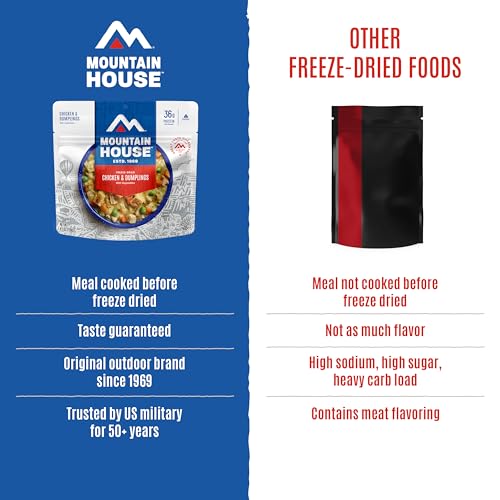 Image of Mountain House Freeze-Dried Dinner Entree | Backpacking Meals for Camping and Hiking, 4 Servings, 30-Year Shelf-Life, 2-Pack