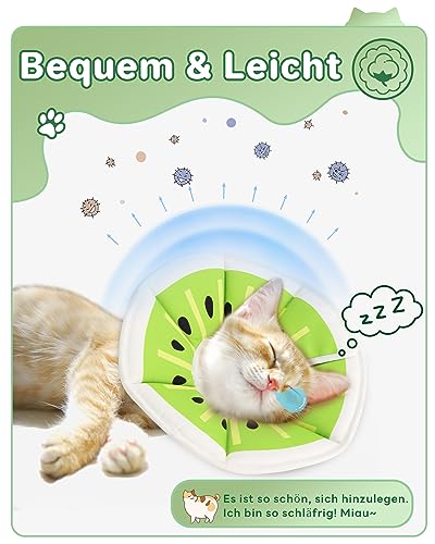 Supet Halskrause Katze,Einstellbarer Halskrause Katze Halsband,Wiederherstellung Halsband Weich Kragen Cone Nach Operation und Verletzungen für Welpen, Kleine Hunde und Katzen