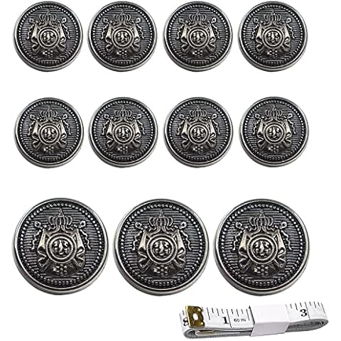 KENDANY 11 Piece Black Blazer Button Set Cover
