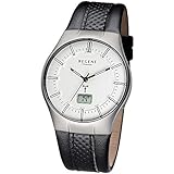 Abmessungen: Regent Herren-Armbanduhr Analog, digital One Size, silberfarben, schwarz