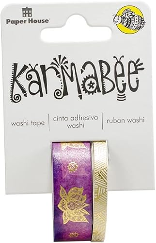 Miniatura 3 de Paper House Productions Karambee Elephant Parade - Juego de 2 rollos de cinta Washi para álbumes de recortes y manualidades