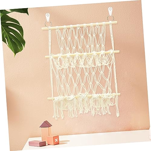 Double couche hamac de rangement maille pour peluches avec support mural décoratif