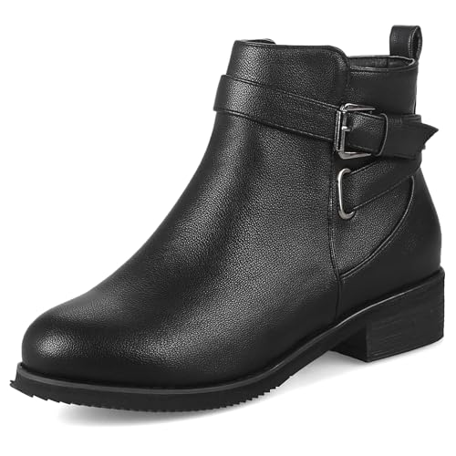 Bottines Chelsea femme confort bout rond avec élastiques d'enfilage