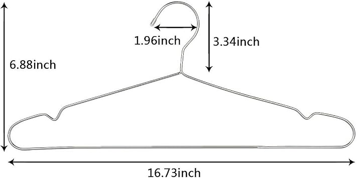 30 Pack Stainless Steel Wire Clothes Hangers, Space-Saving, Heavy Duty