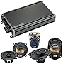 Harmony Audio Compatible with Mini Cooper Coupe 07-14 OEM Speaker Replacement Bundle R5 R69 & CXA360.4 Amp
