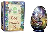 3D Egg Puzzle Learning Toy for Ages 8+ by Spartan & the Green Egg - 40 Pieces - Incudes Display Stan
