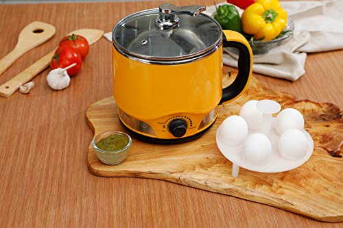 Image of Clearline 8-in-1 Multi-cook Kettle : Vibrant Yellow Colour - One Appliance : Multiple Function