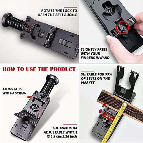 Aolen 360-Degree Rotating Baton Holster,Expandable Swivel Baton Holder,Suitable For 16-26 Inch Telescopic Batons,Nylon Material,Tactical Baton Pouch, Black #TOP2