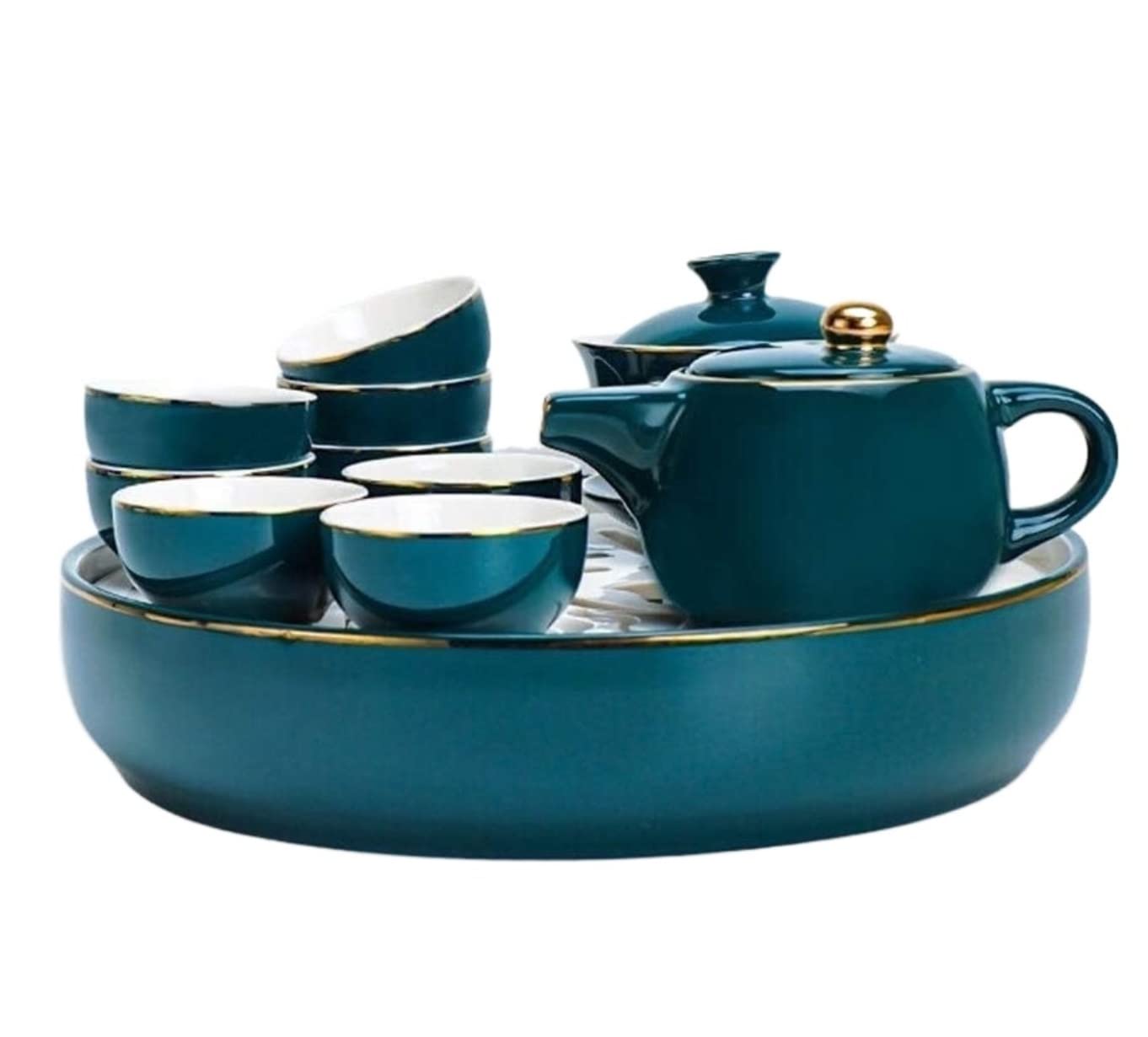 Zestaw Do Herbaty 11-częściowy Zestaw Do Herbaty Filiżanka Czajniczek Z Tacą I Porcelanowym Zestawem Dla 8 Osób Strona Główna Akcesoria Kuchenne