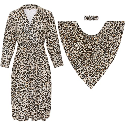 Image of Posh Peanut Mommy and me Hospital Robe and Receiving Blanket Bundle