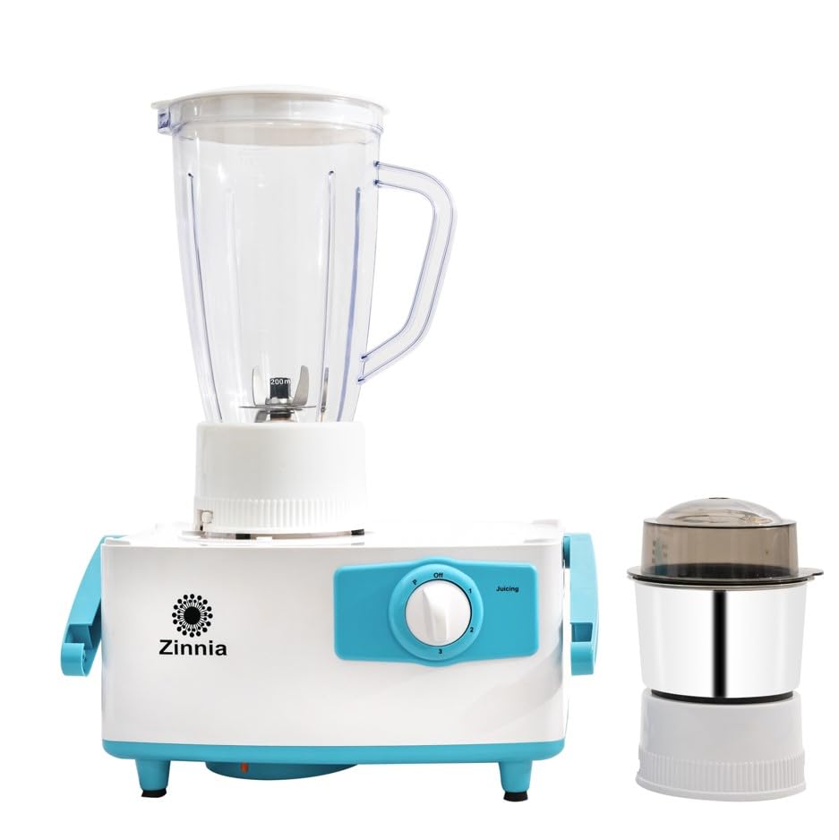 Buy Zinnia Denim Juicer Mixer Grinder 500 Watt (2 Jars, White