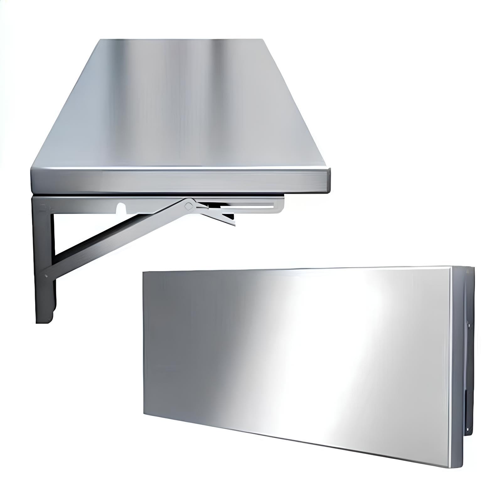 LWJSOCP Foldable Wall Table, Space-Saving Stainless Steel 201 Shelf, Versatile Kitchen Desk, Compact PC Table, Dining Table 110x30cm - Multi-Functional and Stylish