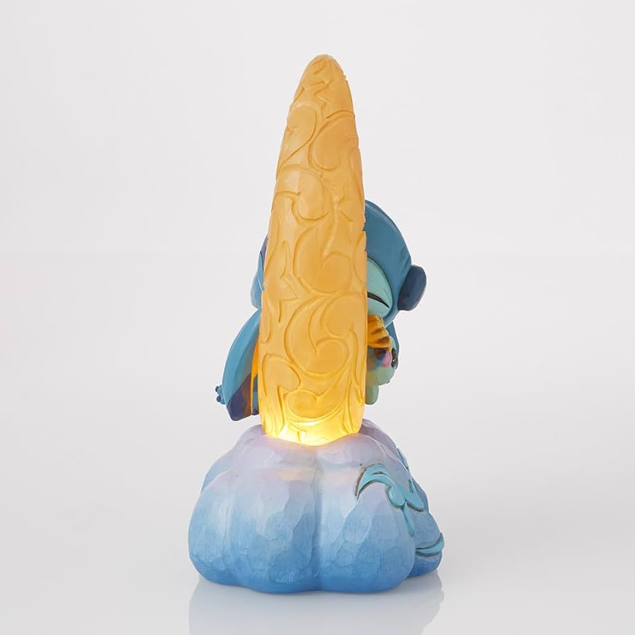 新品【Disney Traditions】スティッチ ムーン スクランプ Stitch and Scrump on LED Moon スティッチ・スクランプ LED