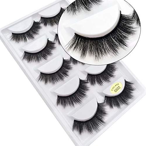 Preisvergleich Produktbild 5 Pair / Lot Nette Criss Kreuzen Falsche Voluminöse Wimpern