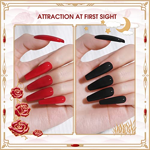 ROSALIND UV Nagellack Schwarz Rot Gel Nagellack 15ml UV LED Soak Off Nail Gel Polish Shellac Nagellack Starterset Gel… – Bild 5