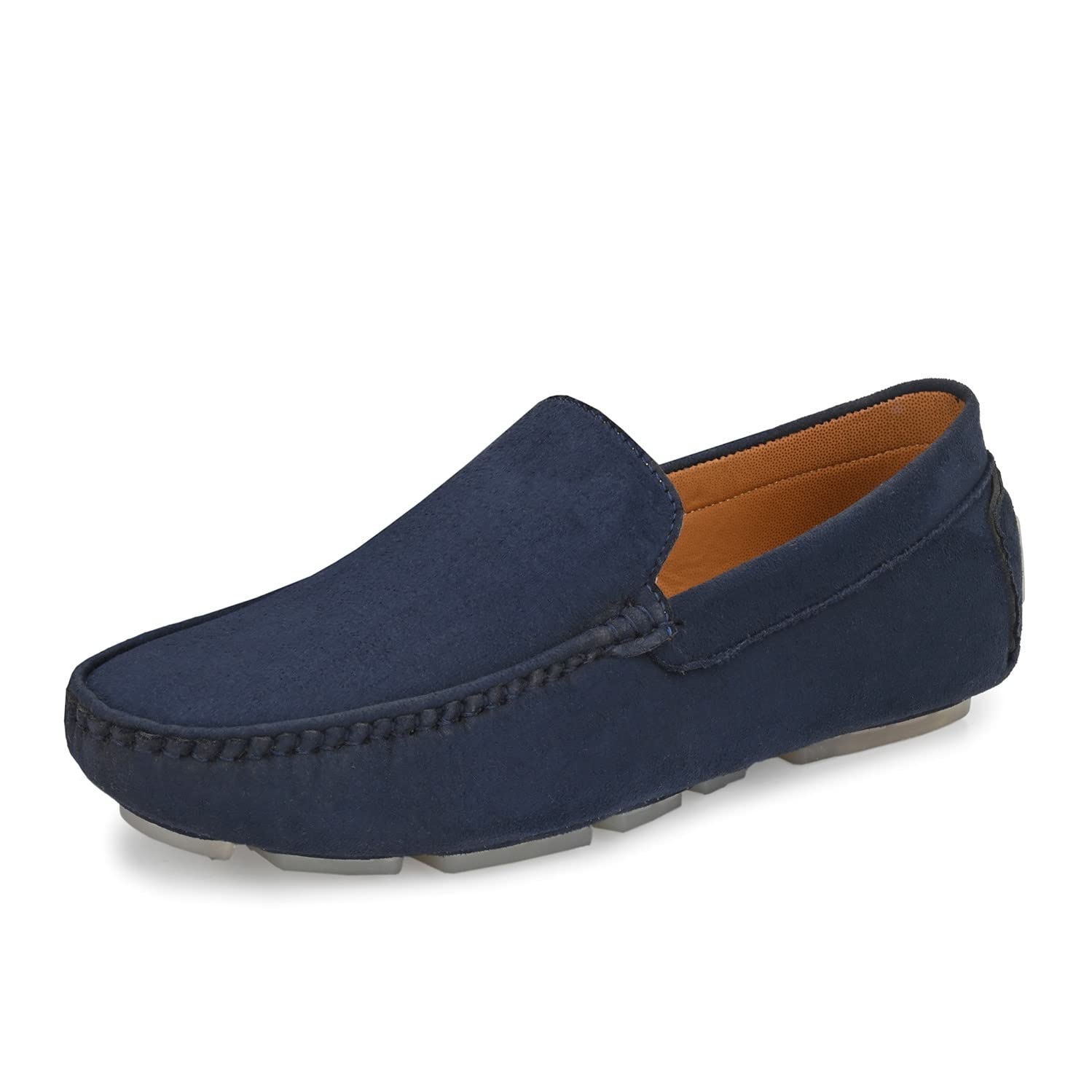 JOHN KARSUN Blue Suede Leather Casual Loafers for Men - 9 UK (B08VDWYYV1) Amazon Price History, Amazon Price Tracker