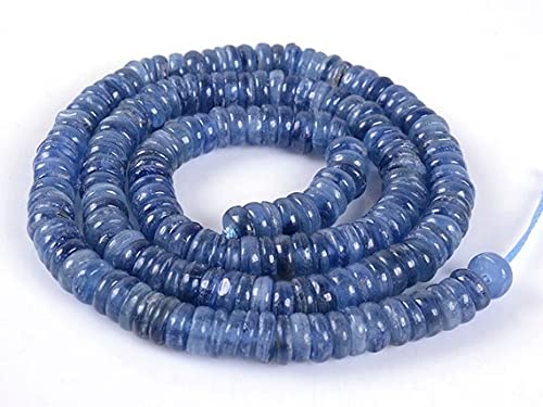 Cyanite bleue 6mm roncelle heishi LKBEADS contre les fils de perles irrégulières