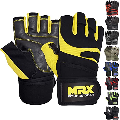 Mrx Weightlifting Gloves For Men Workout Gloves Mens Wrist Support Lifting Gloves Male Gym Gloves | Workout Gym Accessories For Men Weight Lifting Fingerless Gym Exercise For Powerlifting #TOP22