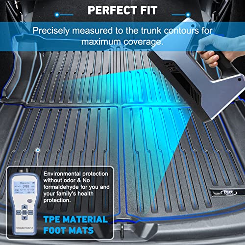 DEDC-2PCS-Tesla-Model-3-Cargo-Liner-Premium-3D-Waterproof-2024-2023-2022-2021-Tesla-Rear-Trunk-Mats-All-Weather-Trunk-MatsRear-Trunk-Organizer-Side-Divider