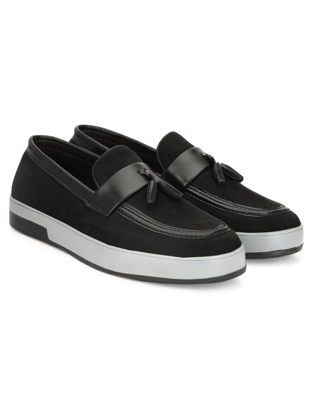 SHOZANIA Mocassion Shoe in Suede Vegan Leather with Fancy ROLL (Black, 9) (B0CK4YT9MP) Amazon Price History, Amazon Price Tracker