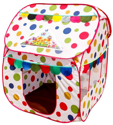Image of Homecute Foldable Pop Up Hut Type Kids Toys Play Tent House for Boys and Girls (Medium Size Ball Print)