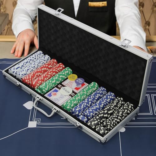 Poker Set with Chips, Cards & Dice (500pc)