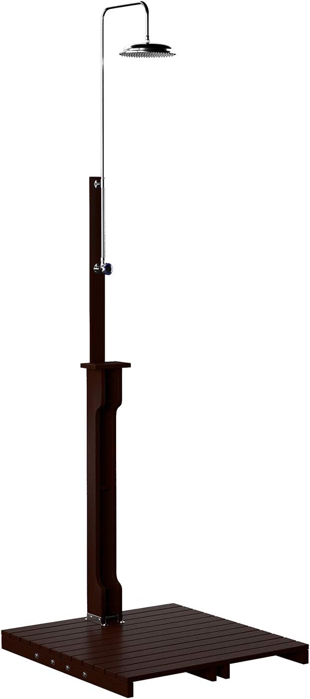 Furniture HotSpot Poolside Outside Shower Stall - Weather-Resistant Materials - Rain Style Head