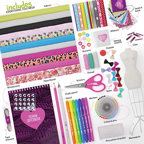Fashion-Design-Studio-Sewing-Kit-for-Kids-Girls-Arts-Crafts-Kits-Age-6-7-8-9-10-12-Learn-to-Sketch-Sew-with-Real-Designer-Sketchbook-Kid-Art-Project-Gift-Girl-Craft-Activities-Gifts Fashion-Design-Studio-Sewing-Kit-for-Kids-Girls-Arts-Crafts-Kits-Age-6-7-8-9-10-12-Learn-to-Sketch-Sew-with-Real-Designer-Sketchbook-Kid-Art-Project-Gift-Girl-Craft-Activities-Gifts