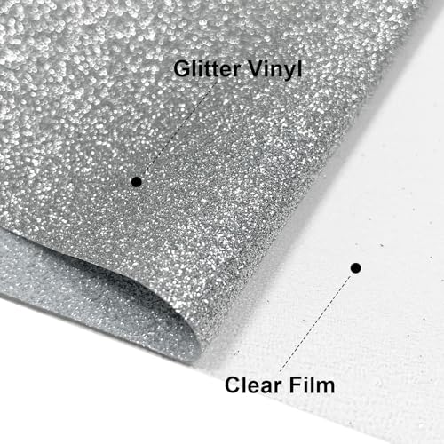 Efuncro- 10 Sheets Glitter HTV 12'' x 10'' Heat Transfer Vinyl Bundle,Iron on for T-Shirts. Bags. Heat Transfer Vinyl for All Cutting Machines - Easy to Cut and Weed (Multicolor) - Image 4