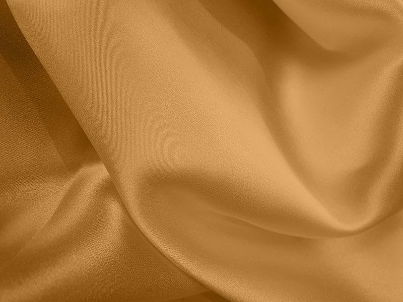 100% Pure Mulberry Silk Crepe Backed Satin Medium - Caramel Fabric