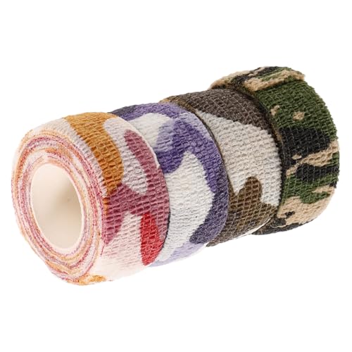4 Rolls Self Sports Tape Bandages Athletic Tape Rolled Wrap Non Woven Medicals Tape Self Adherent Wrap Football Sports Football Sports Wrap Finger Happyyami