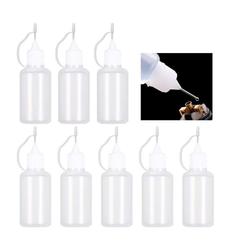 Needle Tip Applicator Bottle, 10Pcs 10ml Reusable Needle Oiler Bottle Precision Bottle for DIY Craft Acrylic Painting Quilling